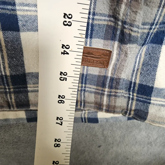 LL Bean Men's Scotch Plaid Flannel Shacket Anorak Traditional Fit Size L - Reg - Picture 11 of 11